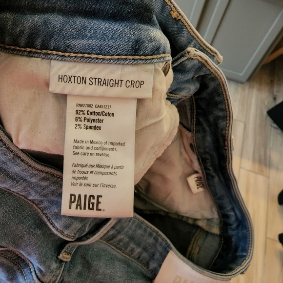 Paige | Hoxton Straight Crop Light Wash Jeans - Picture 9 of 9